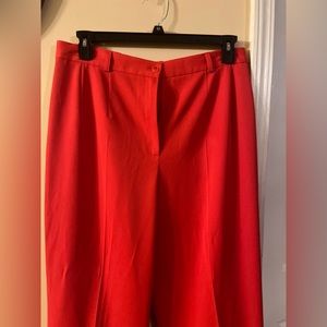 Beautiful red trouser slacks with cuff new WO tag
